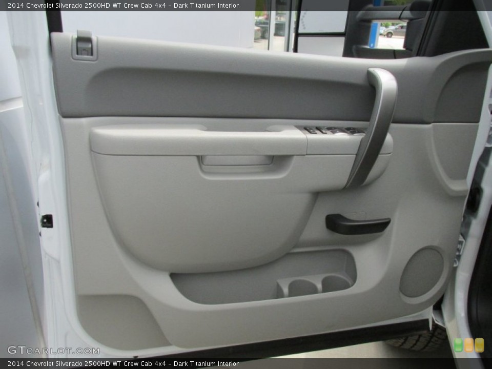 Dark Titanium Interior Door Panel for the 2014 Chevrolet Silverado 2500HD WT Crew Cab 4x4 #94362371