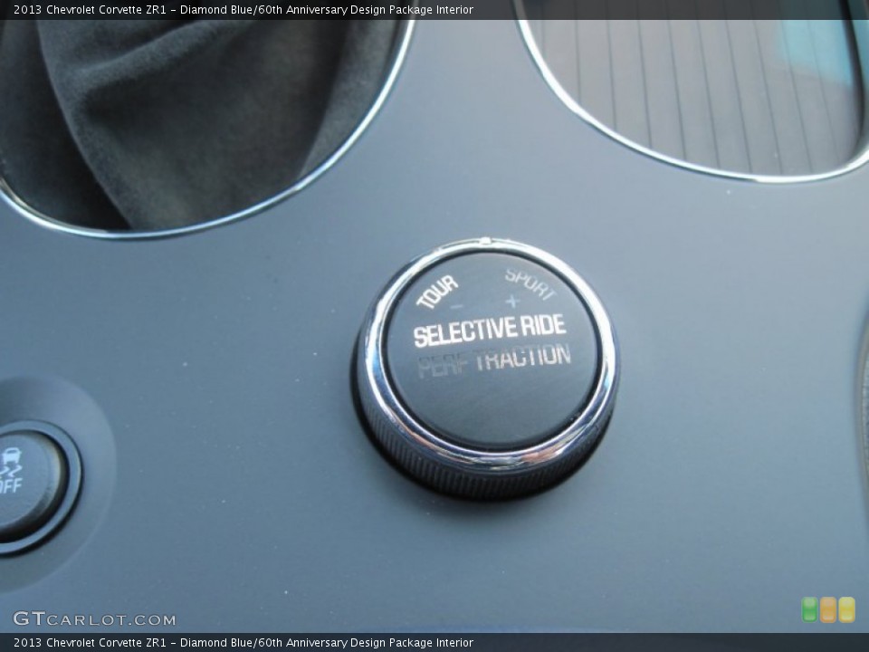 Diamond Blue/60th Anniversary Design Package Interior Controls for the 2013 Chevrolet Corvette ZR1 #94362758