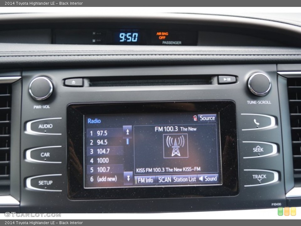 Black Interior Audio System for the 2014 Toyota Highlander LE #94370333