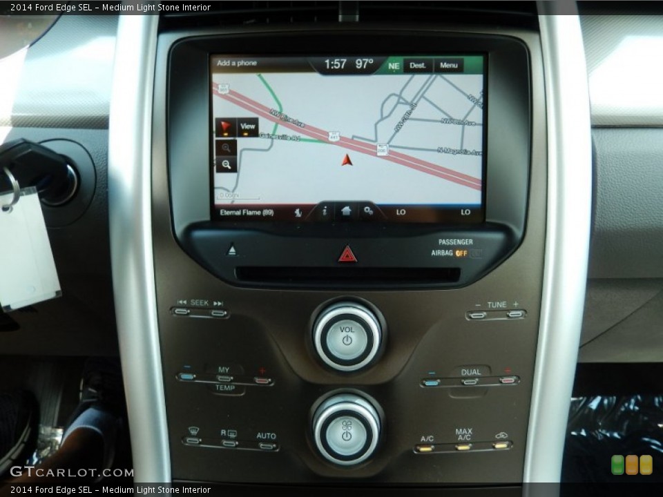 Medium Light Stone Interior Controls for the 2014 Ford Edge SEL #94374365
