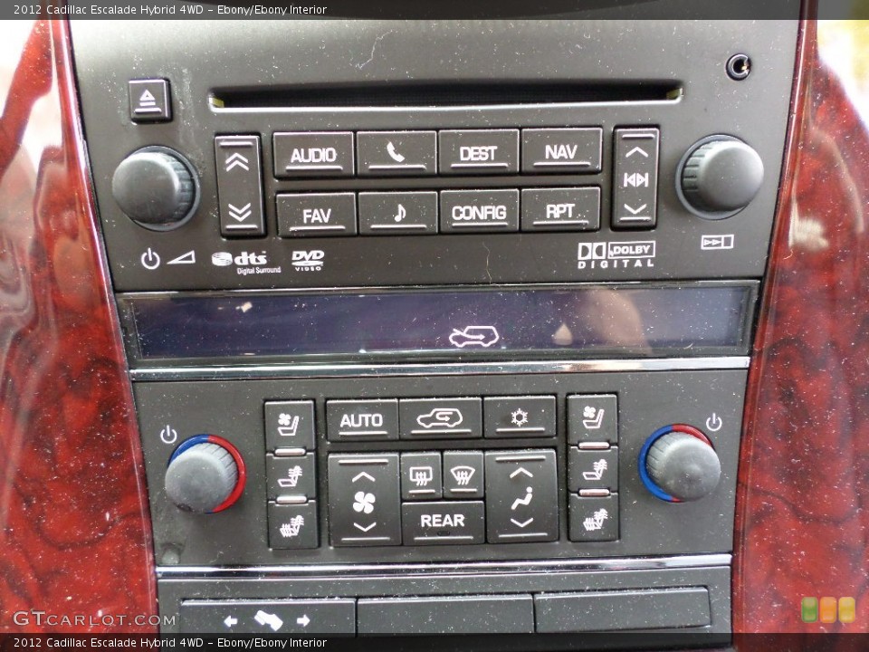 Ebony/Ebony Interior Controls for the 2012 Cadillac Escalade Hybrid 4WD #94381739