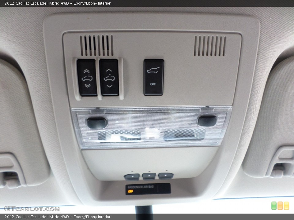 Ebony/Ebony Interior Controls for the 2012 Cadillac Escalade Hybrid 4WD #94381865