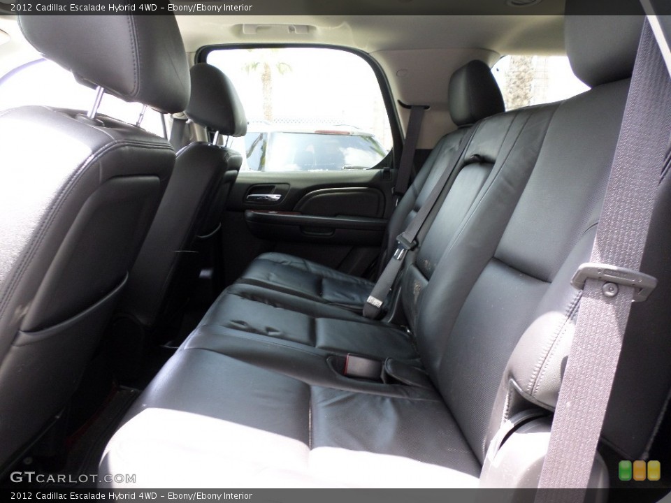 Ebony/Ebony Interior Rear Seat for the 2012 Cadillac Escalade Hybrid 4WD #94381913
