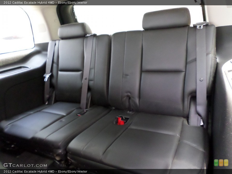 Ebony/Ebony Interior Rear Seat for the 2012 Cadillac Escalade Hybrid 4WD #94381937