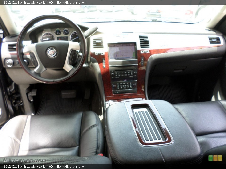 Ebony/Ebony Interior Dashboard for the 2012 Cadillac Escalade Hybrid 4WD #94381964
