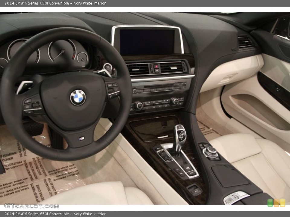 Ivory White Interior Photo for the 2014 BMW 6 Series 650i Convertible #94382669