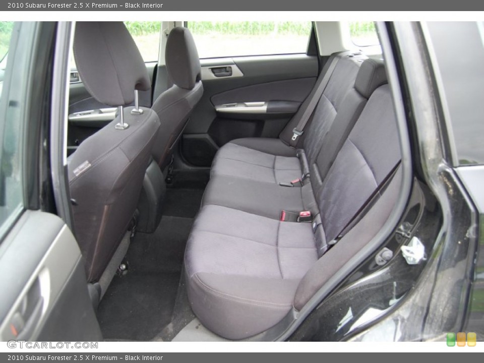 Black Interior Rear Seat for the 2010 Subaru Forester 2.5 X Premium #94382720