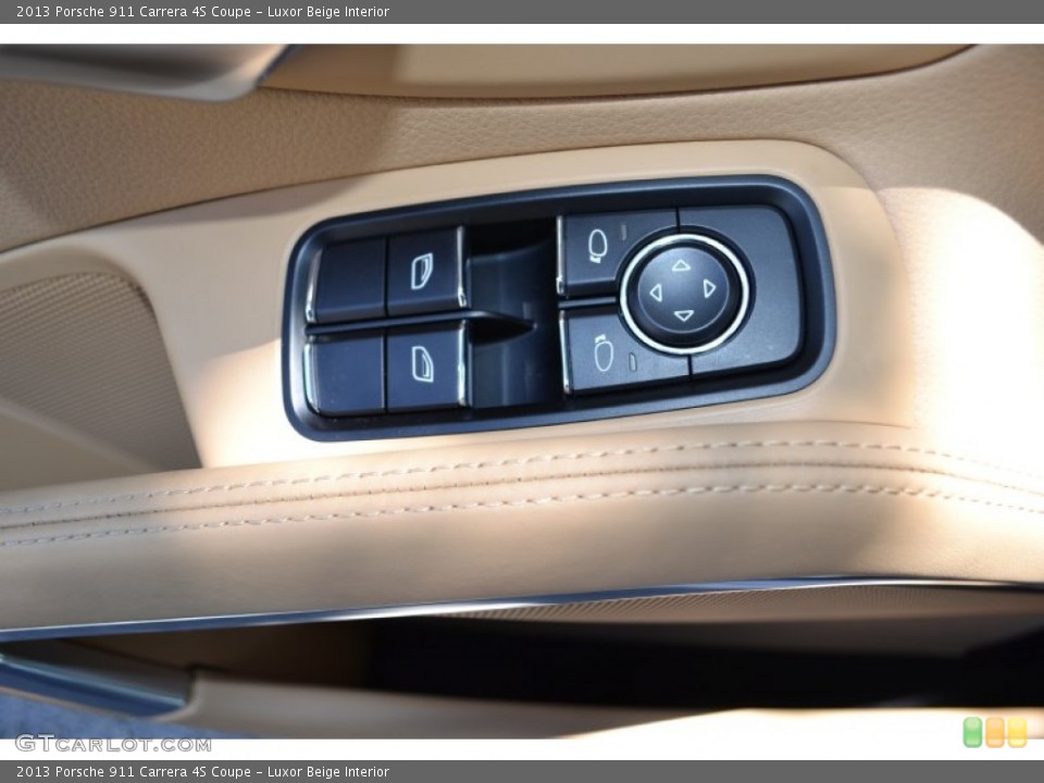 Luxor Beige Interior Controls for the 2013 Porsche 911 Carrera 4S Coupe #94389809