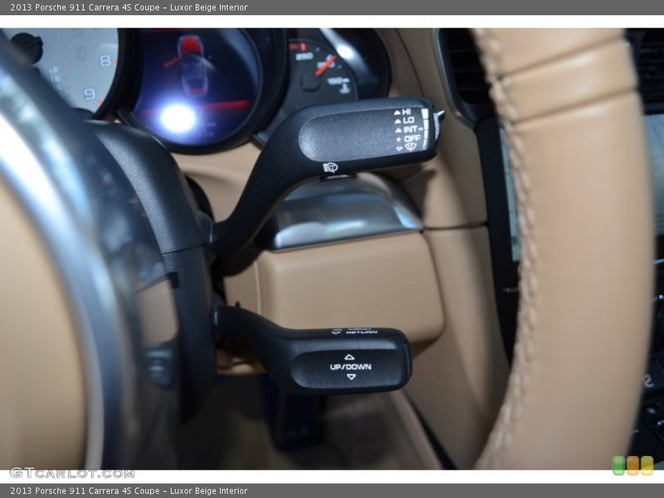 Luxor Beige Interior Controls for the 2013 Porsche 911 Carrera 4S Coupe #94389935