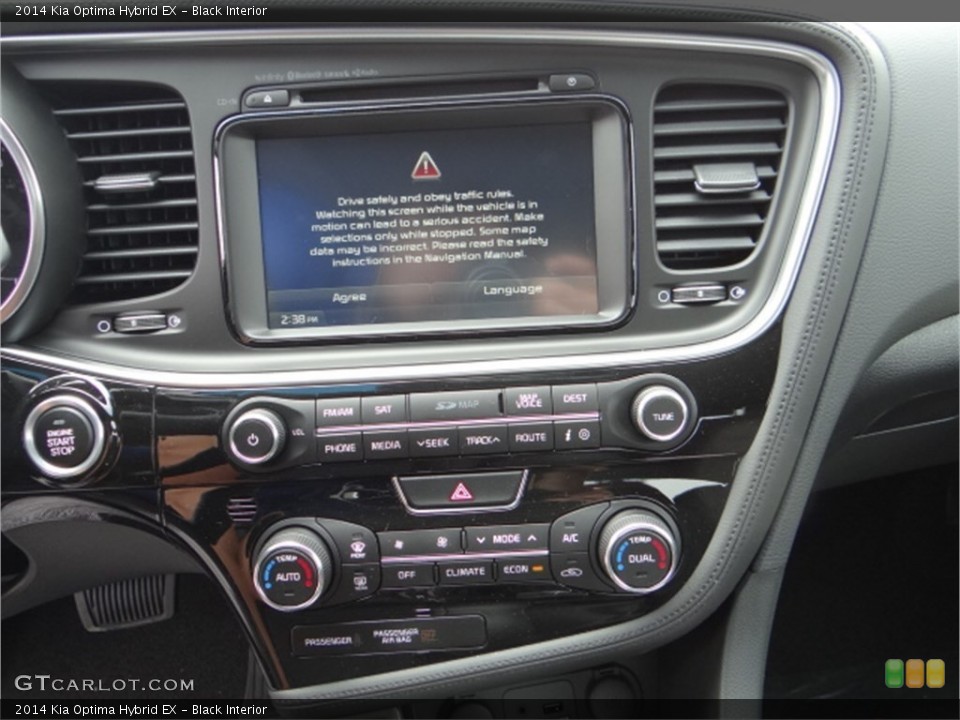 Black Interior Controls for the 2014 Kia Optima Hybrid EX #94390919