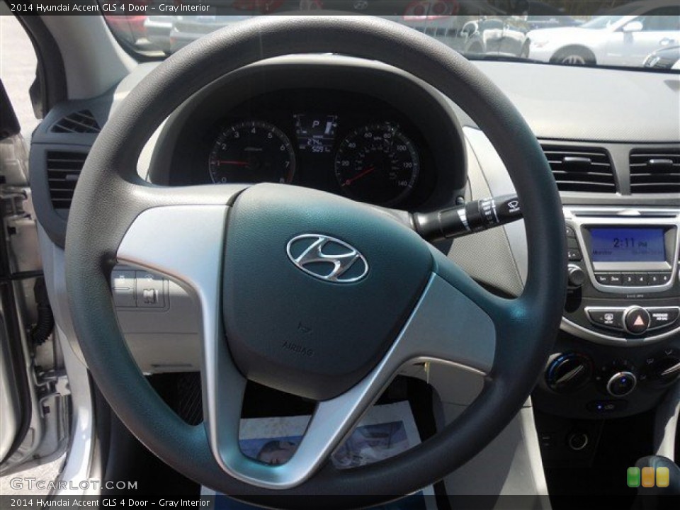 Gray Interior Steering Wheel for the 2014 Hyundai Accent GLS 4 Door #94391033