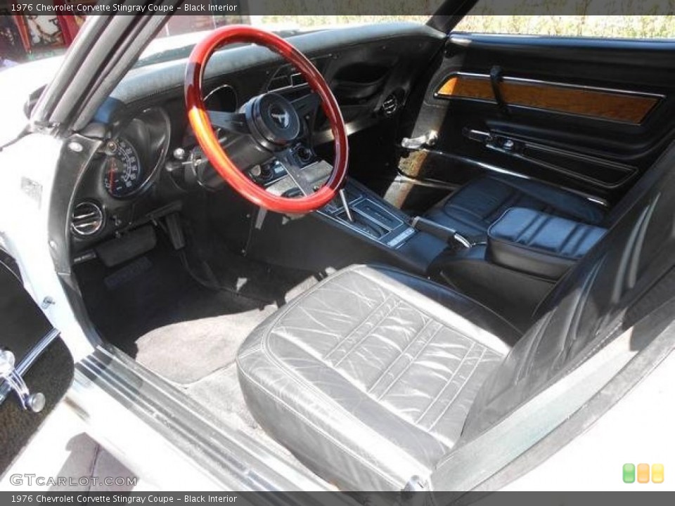 Black Interior Photo for the 1976 Chevrolet Corvette Stingray Coupe #94397708