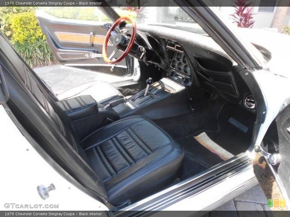 Black 1976 Chevrolet Corvette Interiors