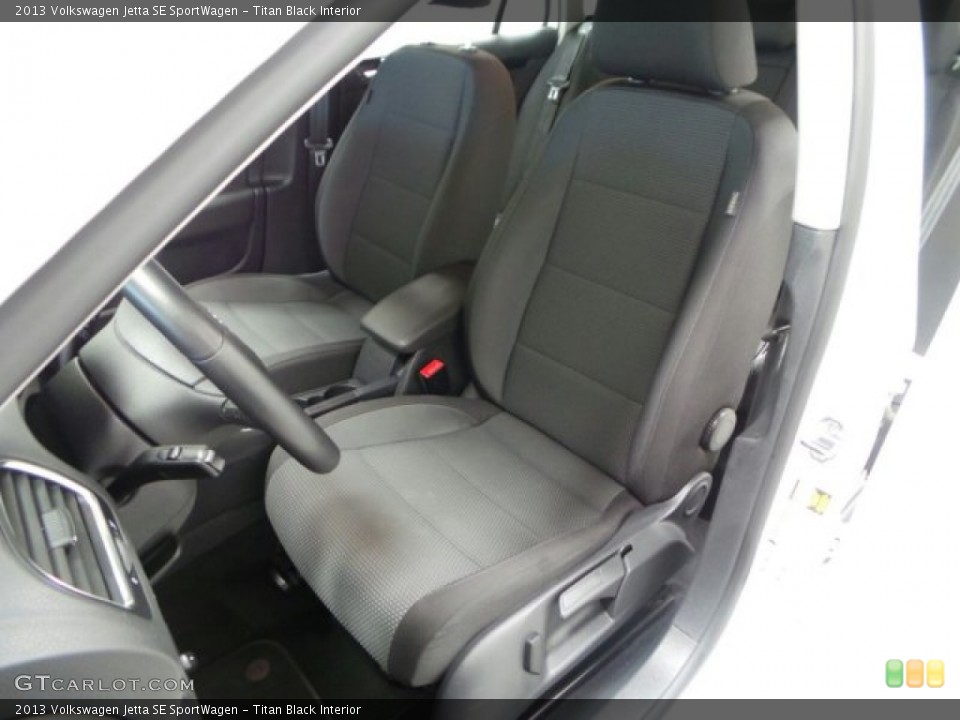 Titan Black Interior Front Seat for the 2013 Volkswagen Jetta SE SportWagen #94398521