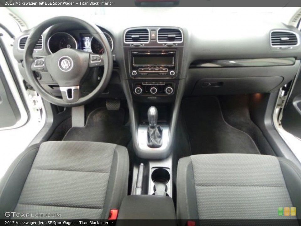 Titan Black Interior Dashboard for the 2013 Volkswagen Jetta SE SportWagen #94398758