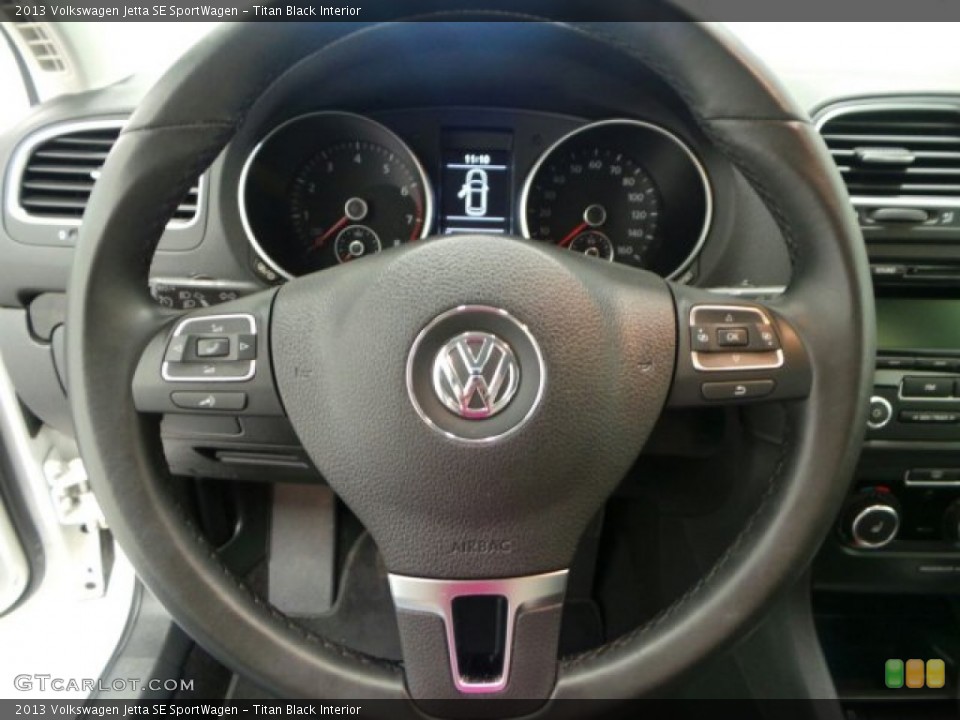 Titan Black Interior Steering Wheel for the 2013 Volkswagen Jetta SE SportWagen #94398773