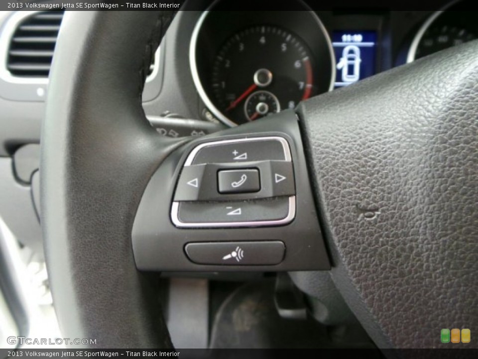 Titan Black Interior Controls for the 2013 Volkswagen Jetta SE SportWagen #94398793