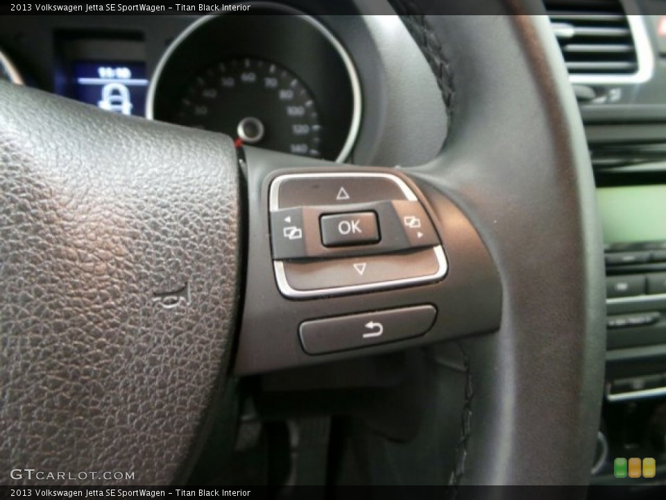 Titan Black Interior Controls for the 2013 Volkswagen Jetta SE SportWagen #94398812