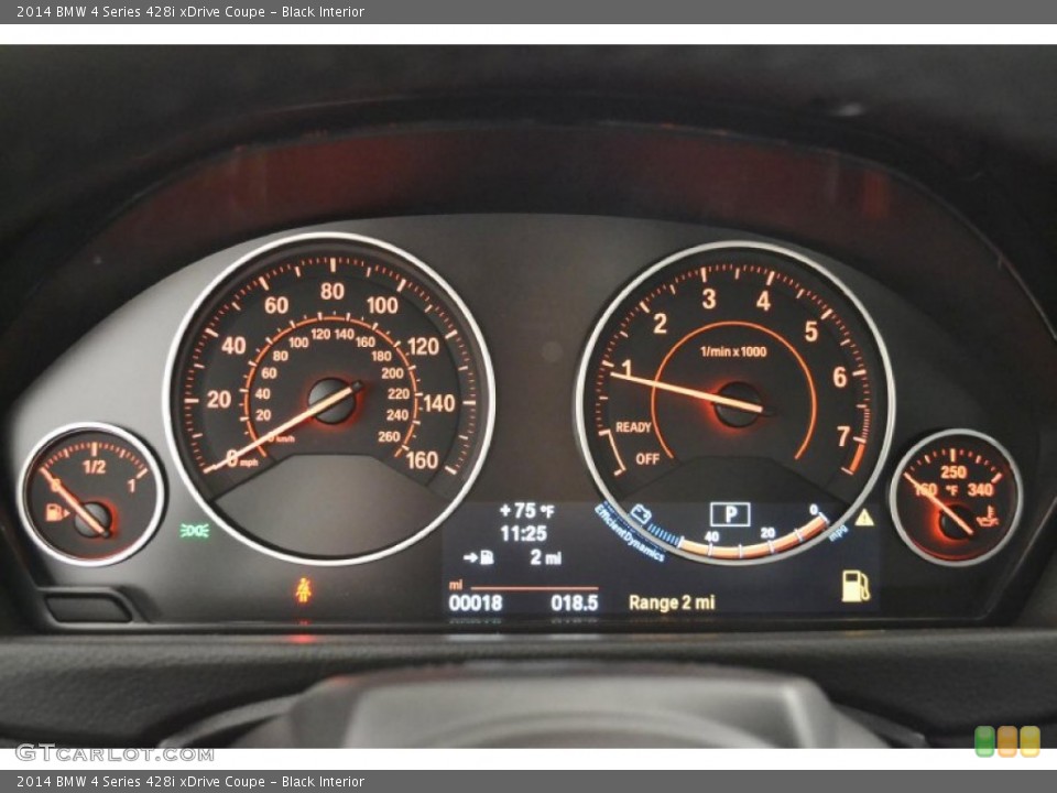 Black Interior Gauges for the 2014 BMW 4 Series 428i xDrive Coupe #94403411