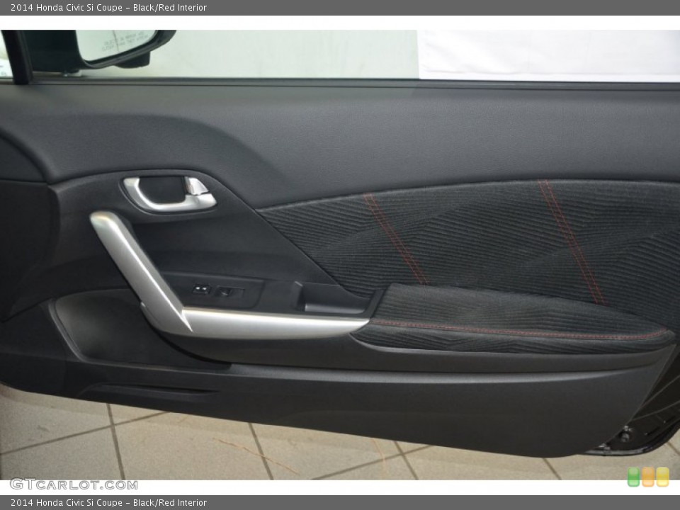Black/Red Interior Door Panel for the 2014 Honda Civic Si Coupe #94410077