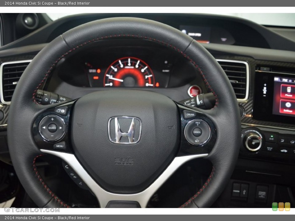 Black/Red Interior Steering Wheel for the 2014 Honda Civic Si Coupe #94410176