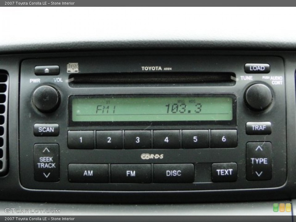 Stone Interior Audio System for the 2007 Toyota Corolla LE #94410506