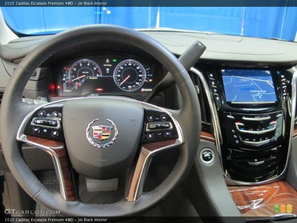 Jet Black Interior Steering Wheel for the 2015 Cadillac Escalade Premium 4WD #94413185