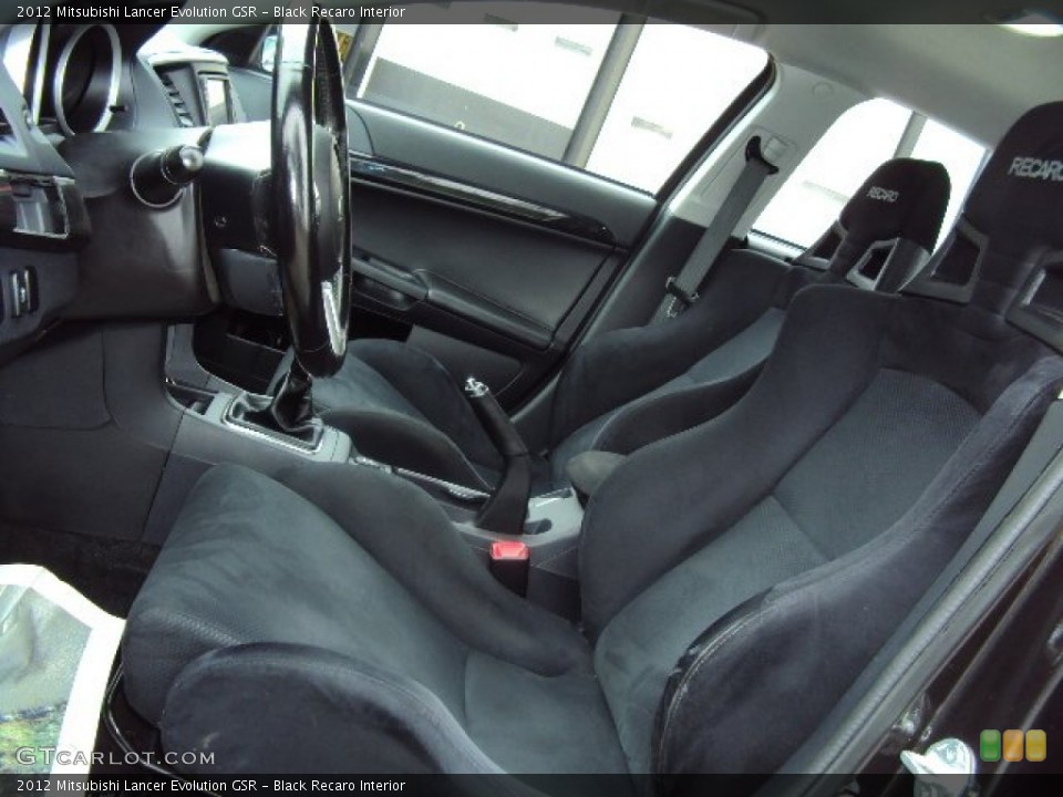 Black Recaro Interior Photo for the 2012 Mitsubishi Lancer Evolution GSR #94420703