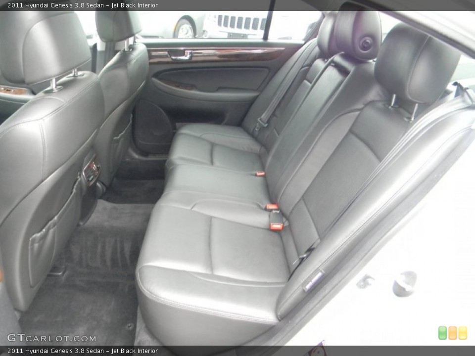 Jet Black Interior Rear Seat for the 2011 Hyundai Genesis 3.8 Sedan #94421918
