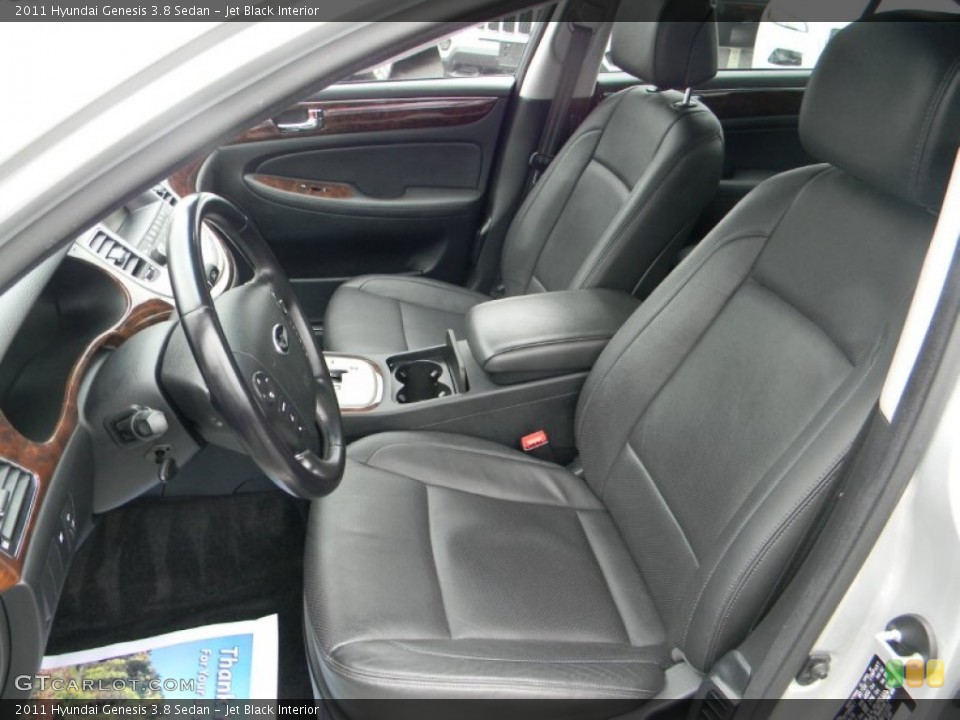 Jet Black Interior Front Seat for the 2011 Hyundai Genesis 3.8 Sedan #94421963