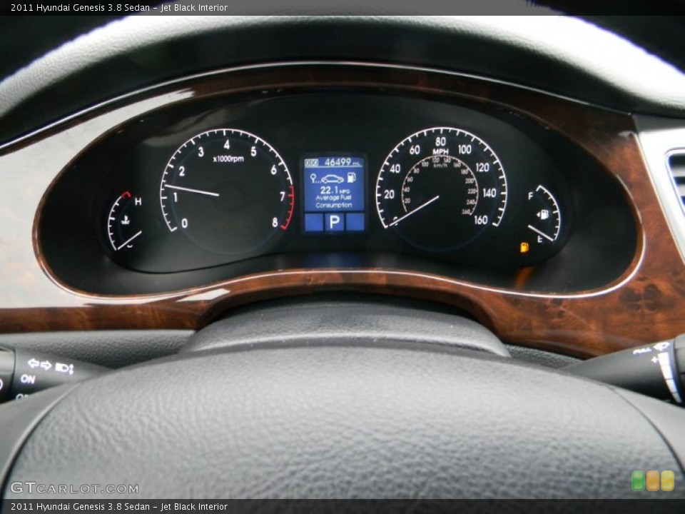Jet Black Interior Gauges for the 2011 Hyundai Genesis 3.8 Sedan #94421977