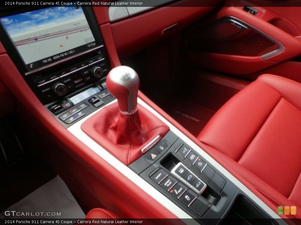 Carrera Red Natural Leather Interior Transmission for the 2014 Porsche 911 Carrera 4S Coupe #94429135