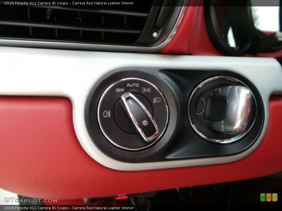 Carrera Red Natural Leather Interior Controls for the 2014 Porsche 911 Carrera 4S Coupe #94429310