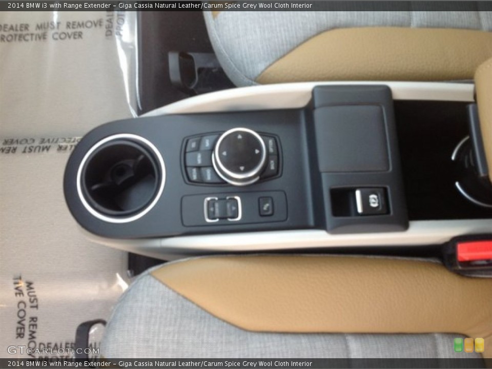 Giga Cassia Natural Leather/Carum Spice Grey Wool Cloth Interior Controls for the 2014 BMW i3 with Range Extender #94440890