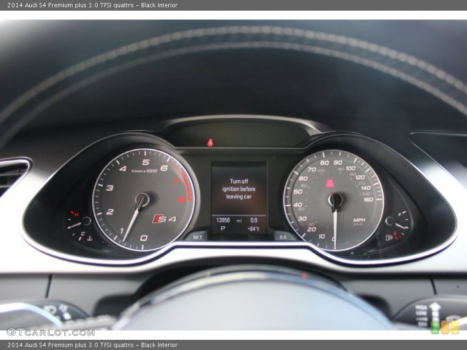 Black Interior Gauges for the 2014 Audi S4 Premium plus 3.0 TFSI quattro #94453709