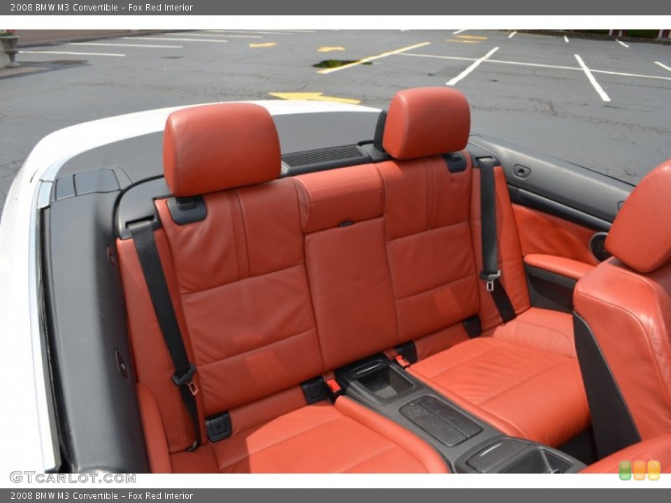 Fox Red Interior Rear Seat for the 2008 BMW M3 Convertible #94454603