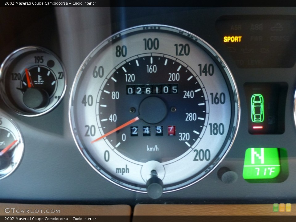 Cuoio Interior Gauges for the 2002 Maserati Coupe Cambiocorsa #94458476