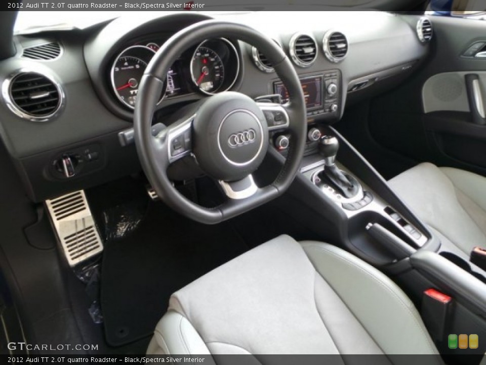 Black/Spectra Silver Interior Prime Interior for the 2012 Audi TT 2.0T quattro Roadster #94459277
