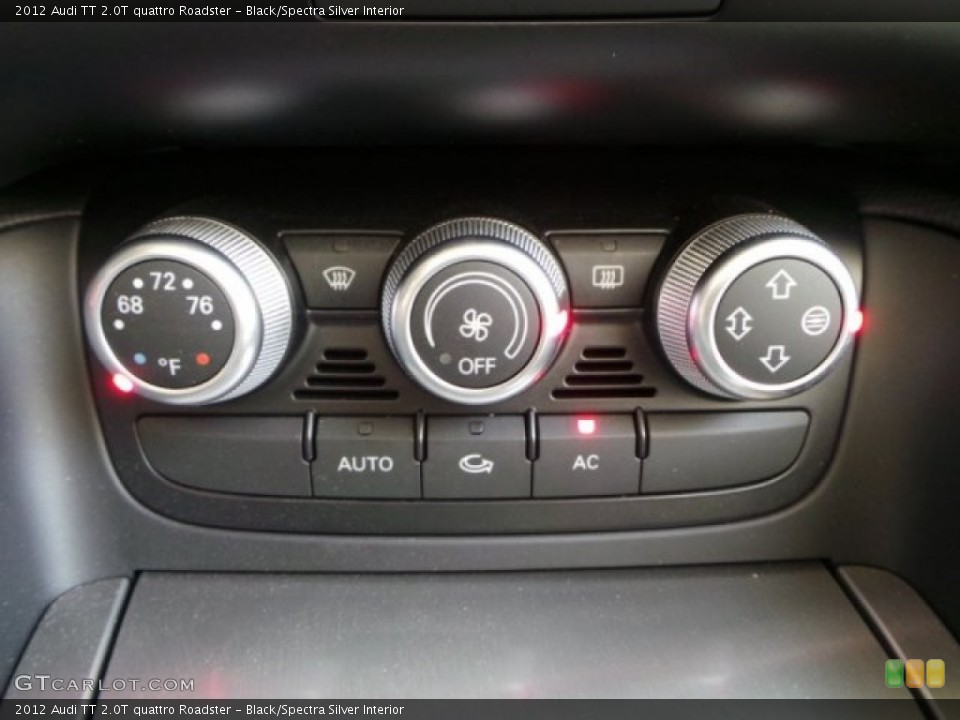 Black/Spectra Silver Interior Controls for the 2012 Audi TT 2.0T quattro Roadster #94459328