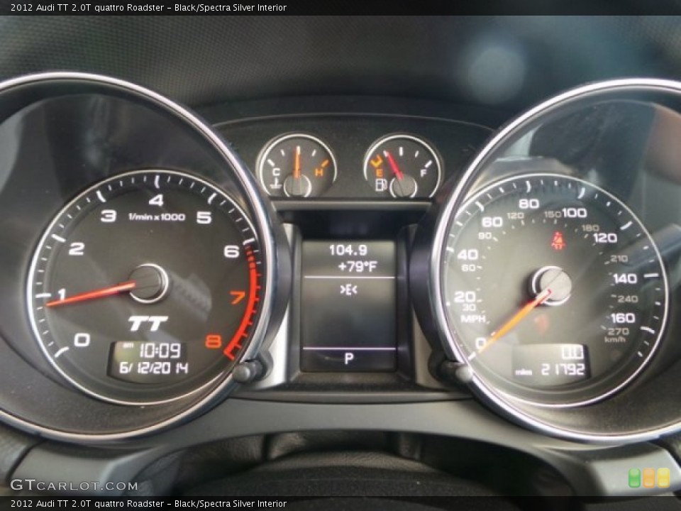 Black/Spectra Silver Interior Gauges for the 2012 Audi TT 2.0T quattro Roadster #94459400