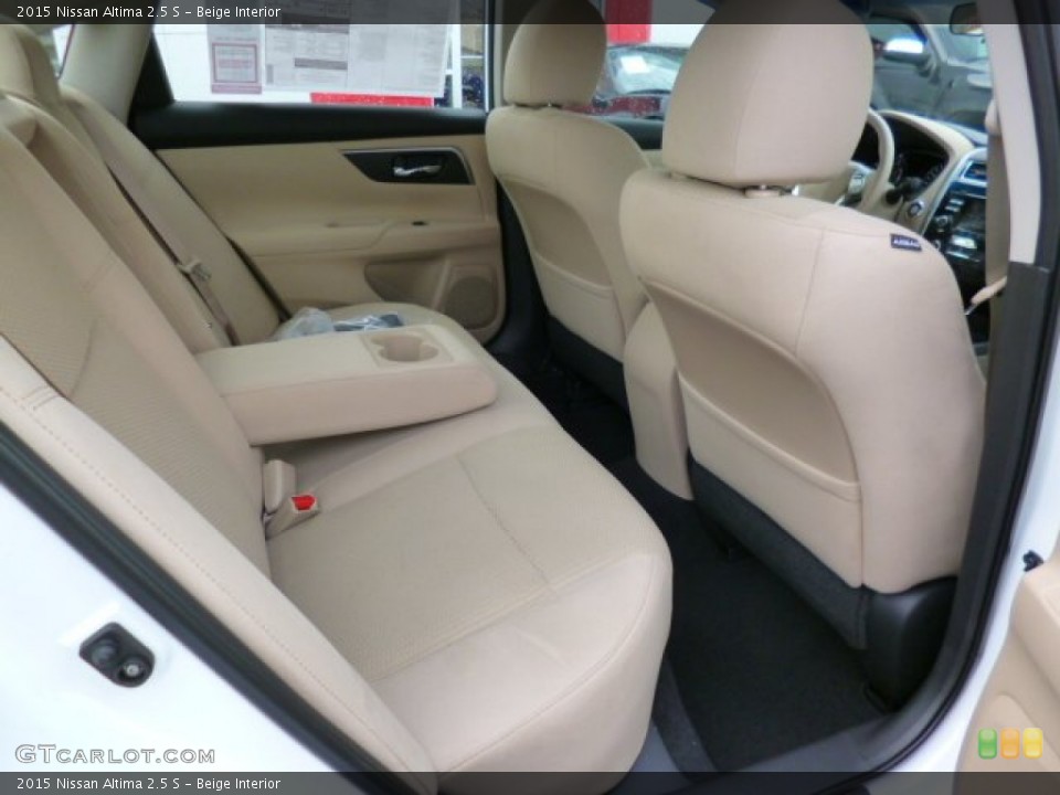 Beige Interior Rear Seat for the 2015 Nissan Altima 2.5 S #94463593
