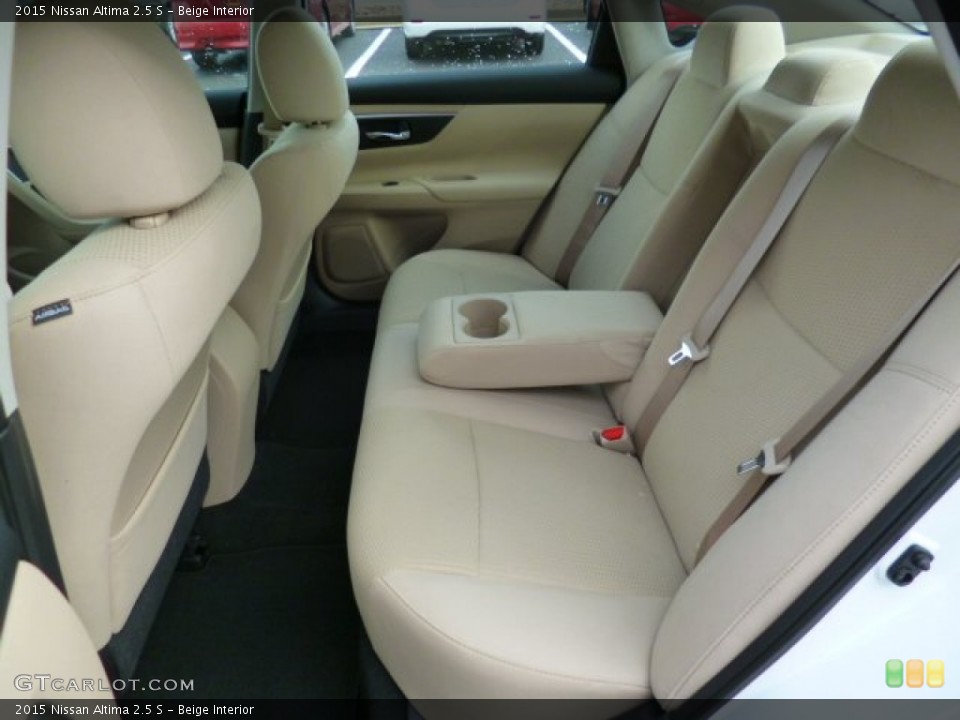 Beige Interior Rear Seat for the 2015 Nissan Altima 2.5 S #94463614