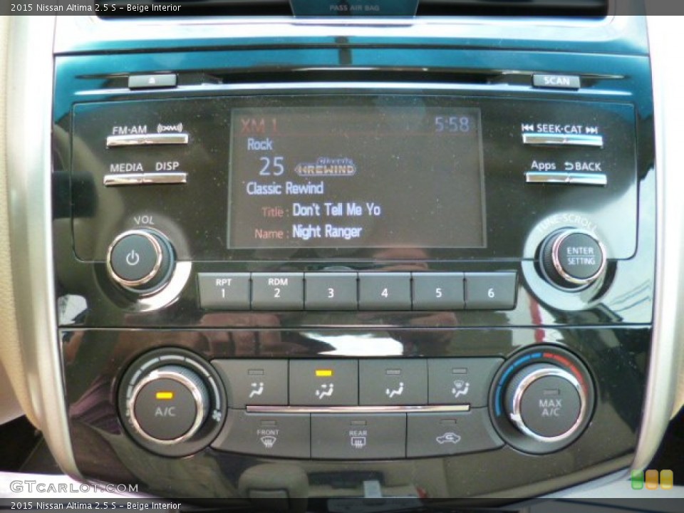 Beige Interior Controls for the 2015 Nissan Altima 2.5 S #94463716