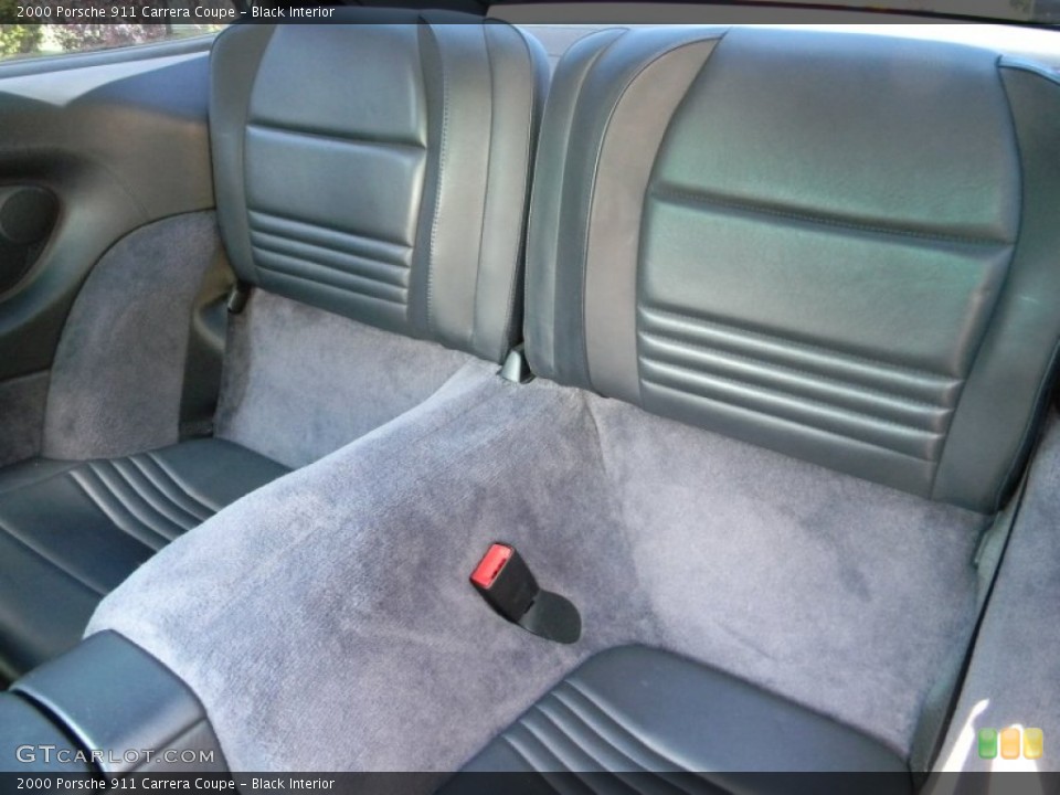 Black Interior Rear Seat for the 2000 Porsche 911 Carrera Coupe #94468924