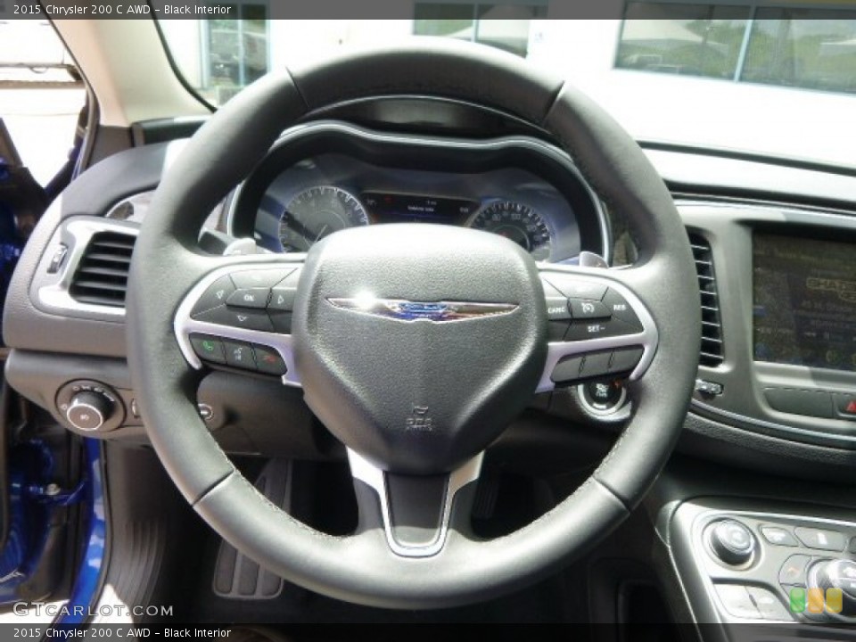 Black Interior Steering Wheel for the 2015 Chrysler 200 C AWD #94475731