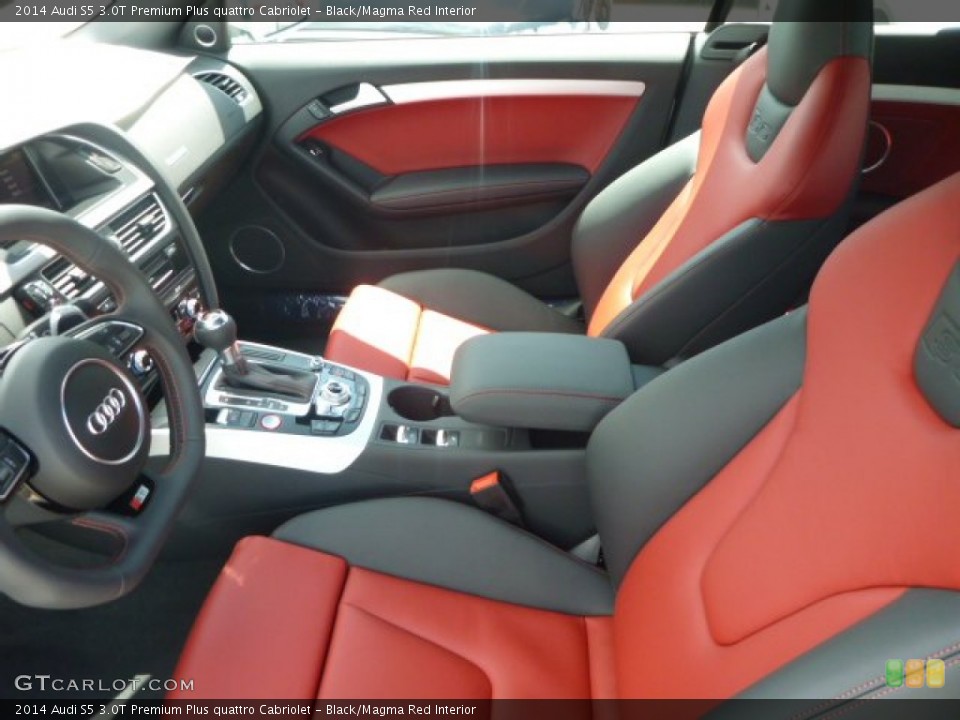 Black/Magma Red Interior Photo for the 2014 Audi S5 3.0T Premium Plus quattro Cabriolet #94483492