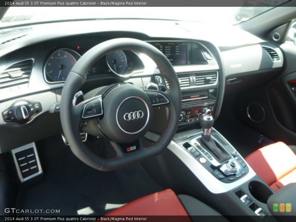 Black/Magma Red Interior Dashboard for the 2014 Audi S5 3.0T Premium Plus quattro Cabriolet #94483515