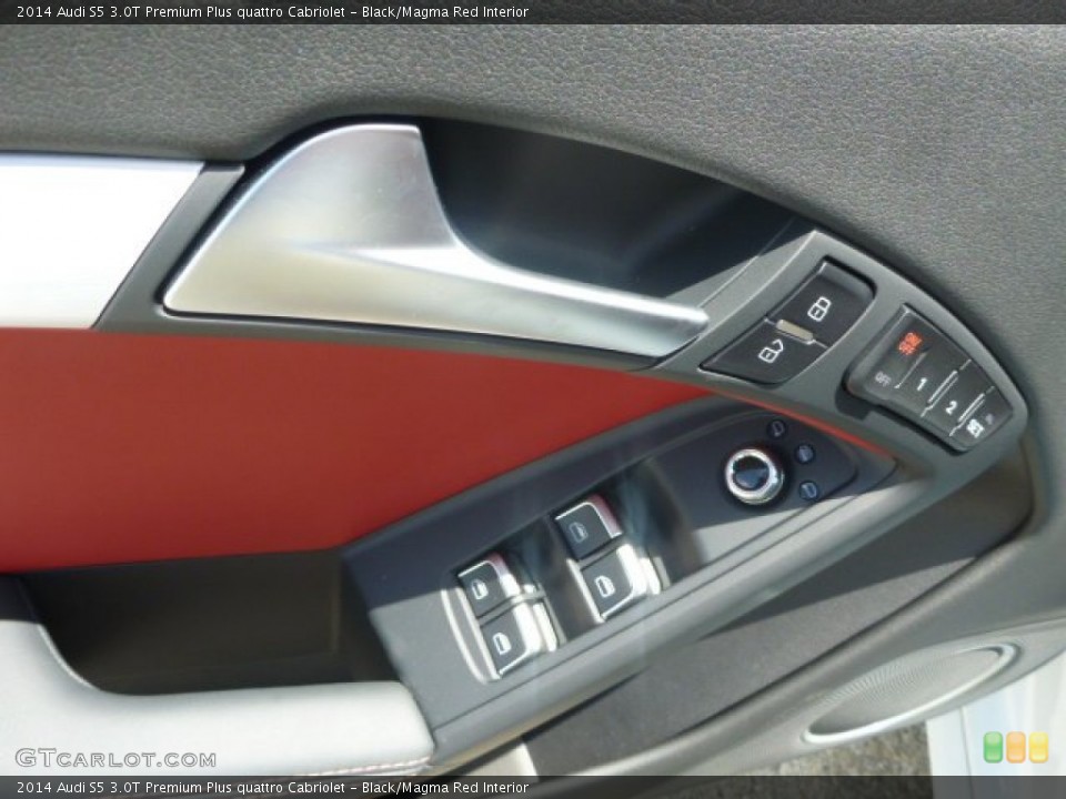 Black/Magma Red Interior Controls for the 2014 Audi S5 3.0T Premium Plus quattro Cabriolet #94483528