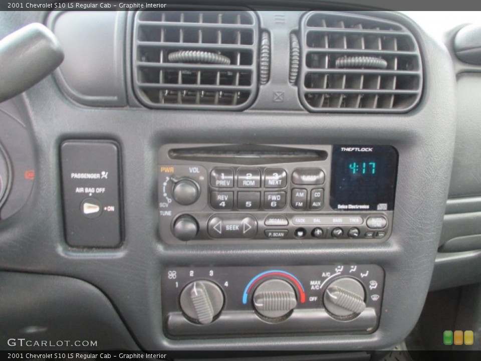 Graphite Interior Controls for the 2001 Chevrolet S10 LS Regular Cab #94489119