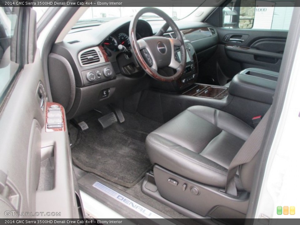 Ebony Interior Photo for the 2014 GMC Sierra 3500HD Denali Crew Cab 4x4 #94489608
